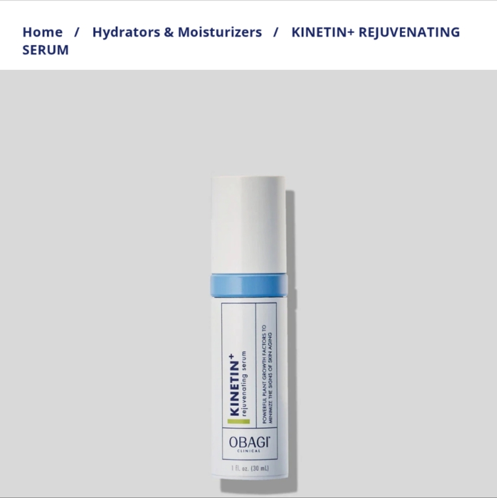 Obagi Kinetin + Rejuvinating Serum Help Minimize The Signs Of Aging NIB NEW